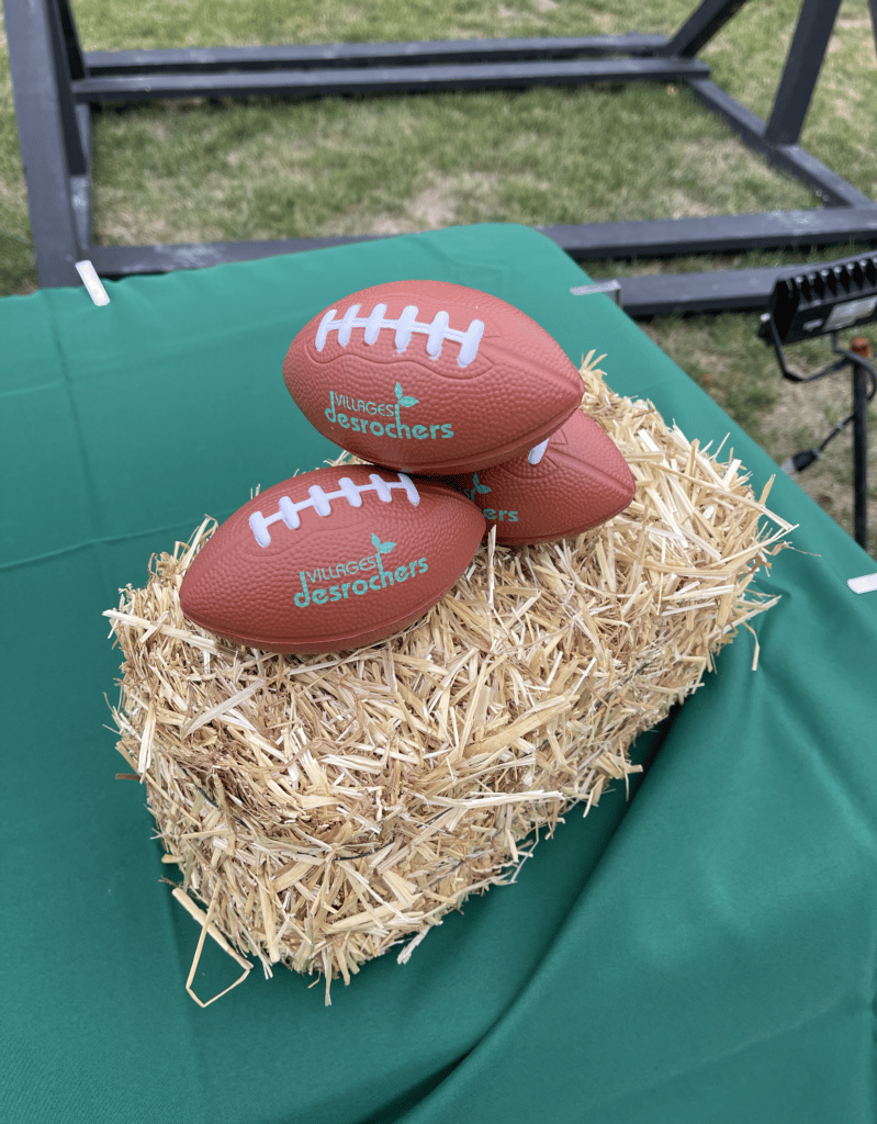Mini football favours for Homecoming attendees