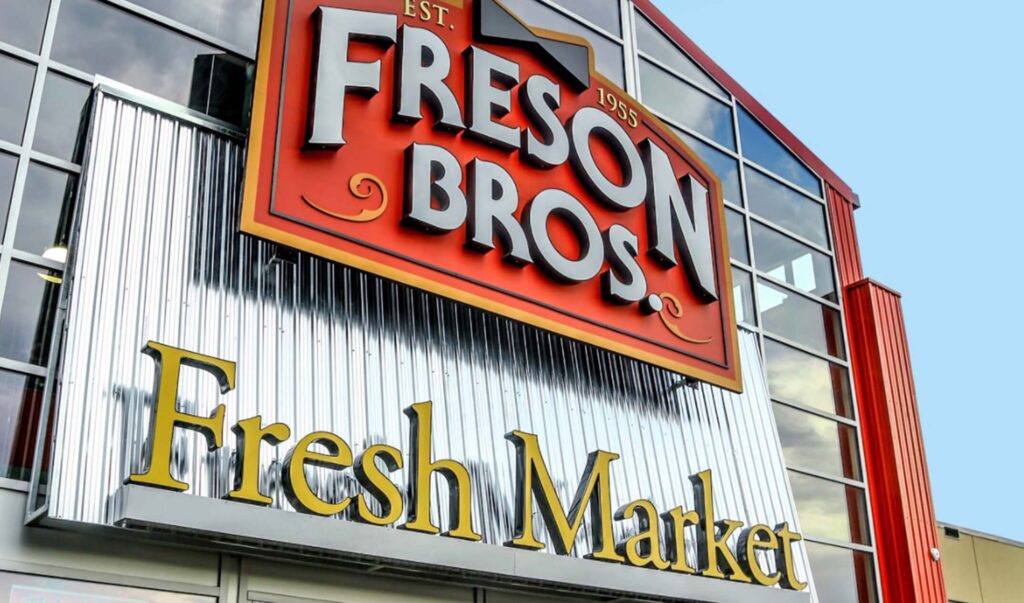 Exterior sign of Freson Bros. store