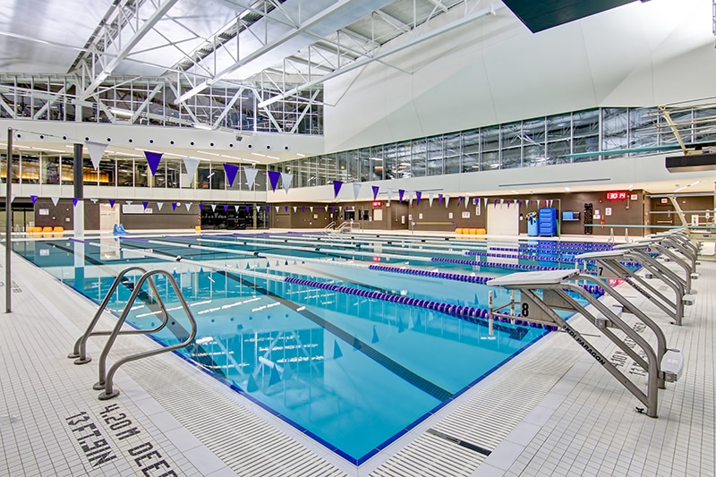 The lap pool at Clareview Community Recreation Centre